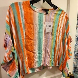 NWT Forever 21 light colored stripes small